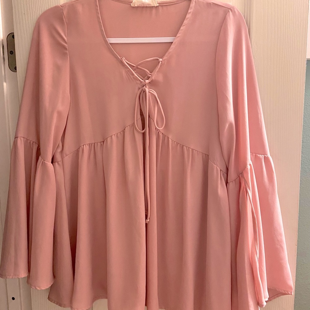 Blush Pink Blouse - Peach Love California